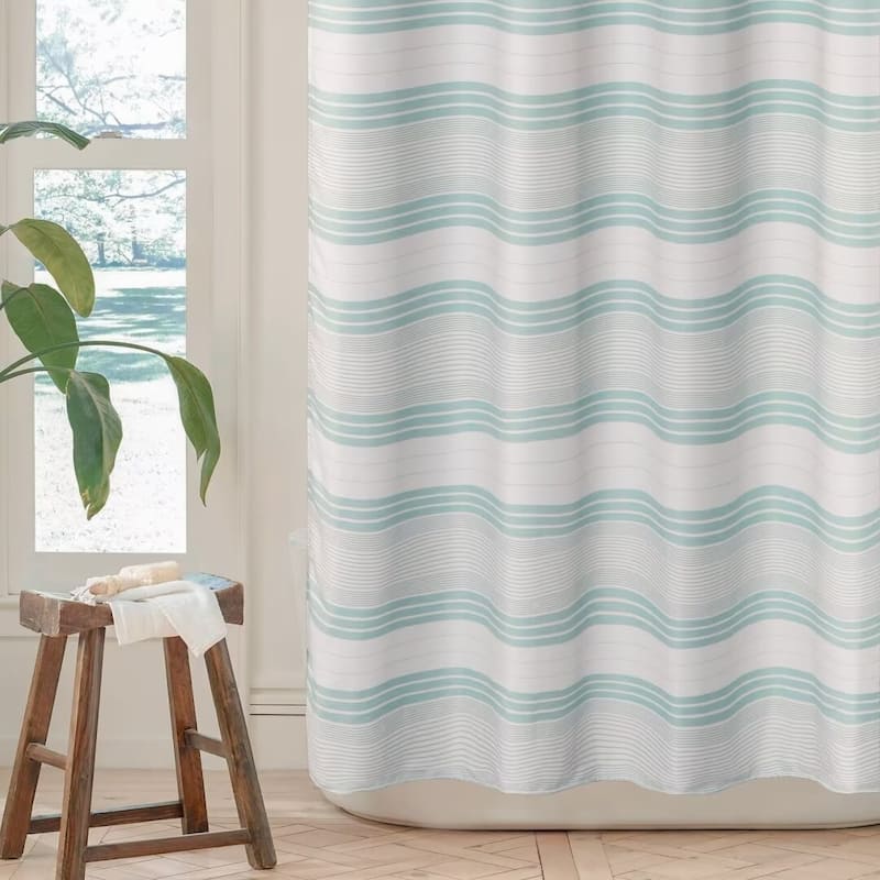 Beach Stripe Water Repellent Shower Curtain