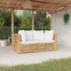 Option Brown/Cream white 2 x Corner sofa