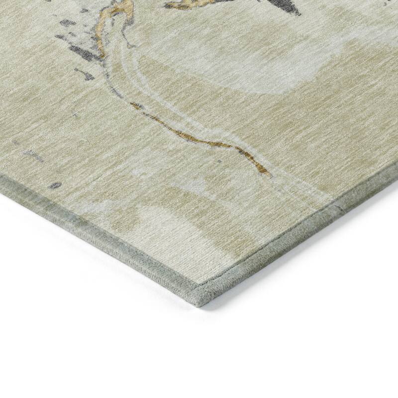 HomeRoots Abstract Transitional Rectangle Outdoor Rug