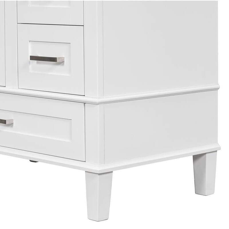30" Elegantly Modern Bathroom Vanity with Sink Combo Set and 1 Soft Closing Door and 3 Drawers