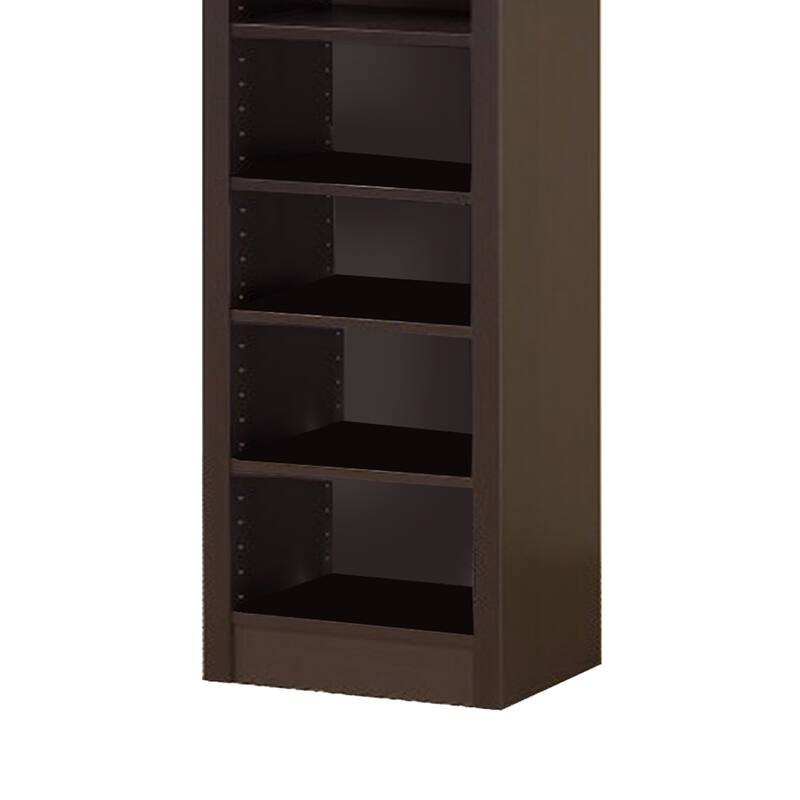 Glimmering Brown Narrow Wooden bookcase - 70.75 H x 13 W x 9.5 L Inches