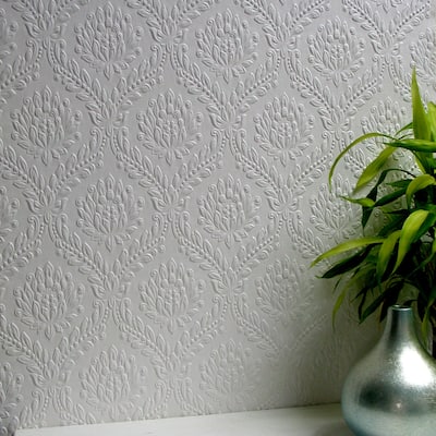 Damasks Clearlake Dryden Paintable Anaglytpa 33' L X 20.5 W Original Wallpaper
