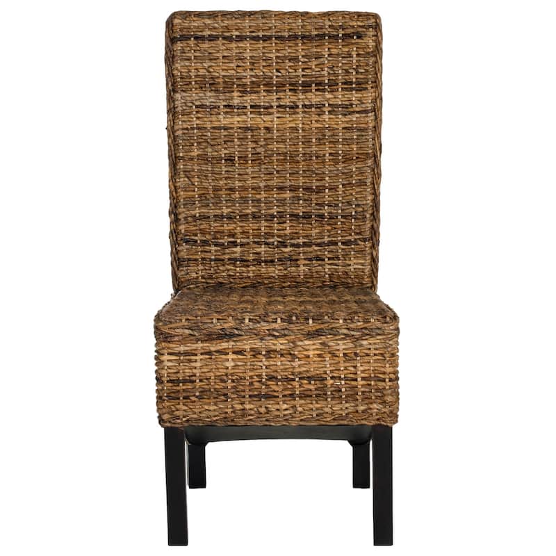 SAFAVIEH Candy Natural Wicker Dining Chair (Set of 2) - 19" W x 22" D x 41" H - 19Wx22Dx41H - Banana Natural