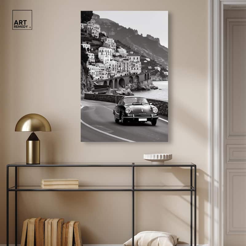 Drive through the Town Canvas by Art Remedy, Gallery Wrapped