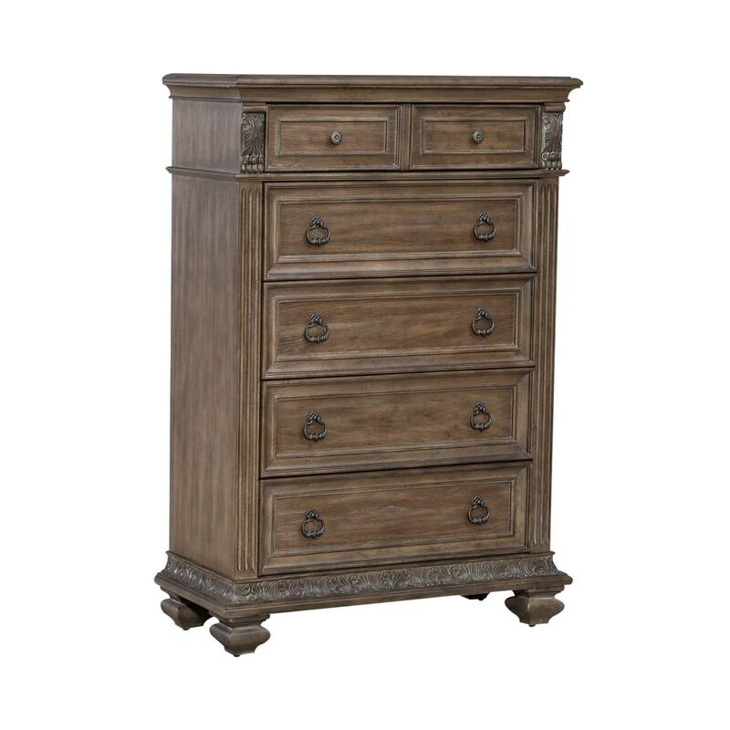 Liberty Furniture Carlisle Court Bedroom 5 Drawer Chest Chestnut Finish