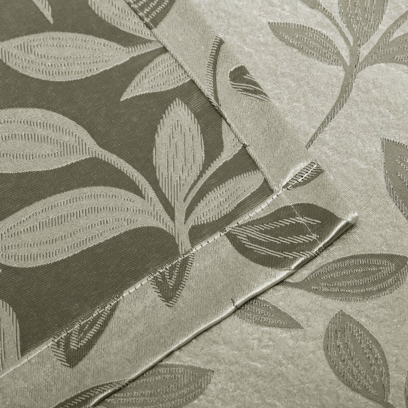 Superior Modern Bohemian Leaves Room Darkening Curtains with Grommets