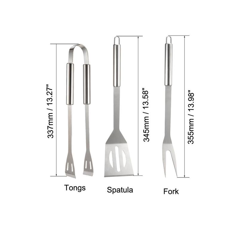 BBQ Grill Tool Set - Stainless Steel Barbecue Grilling Accessories