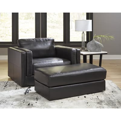 Signature Design by Ashley Amiata Black 2-Piece Upholstery Package - 50" W x 41" D x 35" H