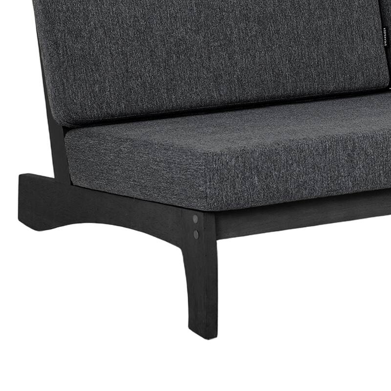 3 Seat Wood 64" W Outdoor Patio Sofa with Cushion