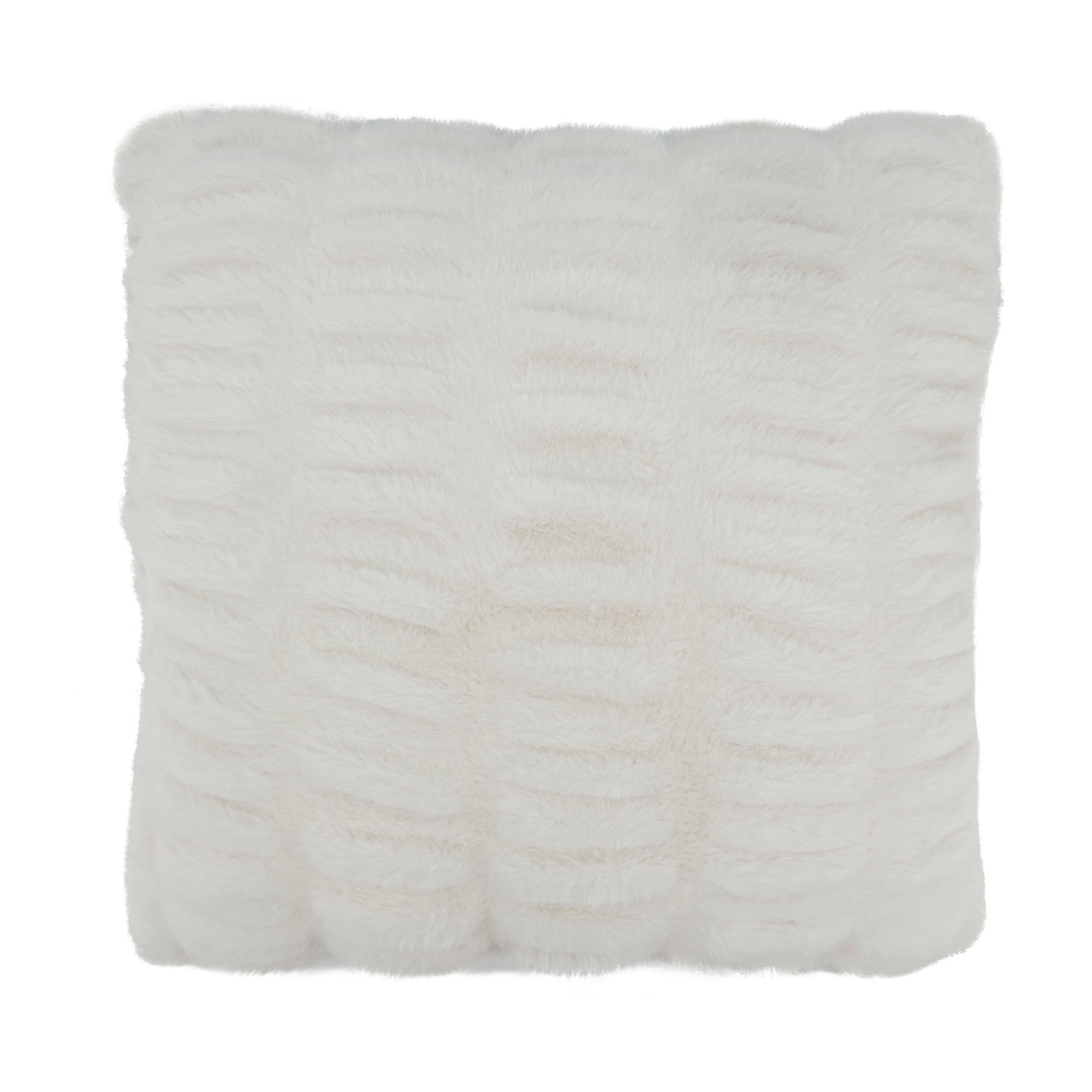 Saro Lifestyle Soft Luxe Haven Faux Rabbit Fur Poly Filled Throw Pillow