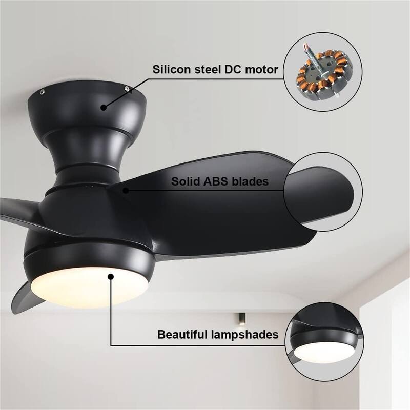 Indoor Ceiling Fan With 18W Led Light