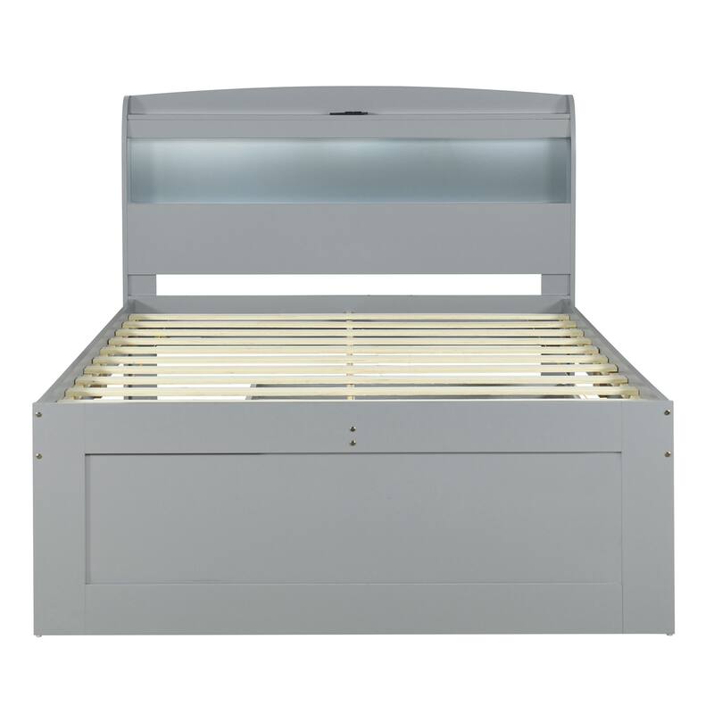 Multi-purpose platform bed with trundle and drawers