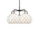 Option Black Antique Brass / White Glass with White Rope