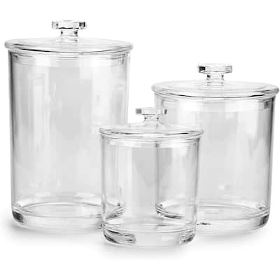 Clear Plastic Apothecary Jars with Lid