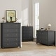 preview thumbnail 6 of 4, Modern Chest of Drawers with Gold Ring Pull Handles & Strong Legs, Storage Cabinet for Bedroom, Living Room, Entryway