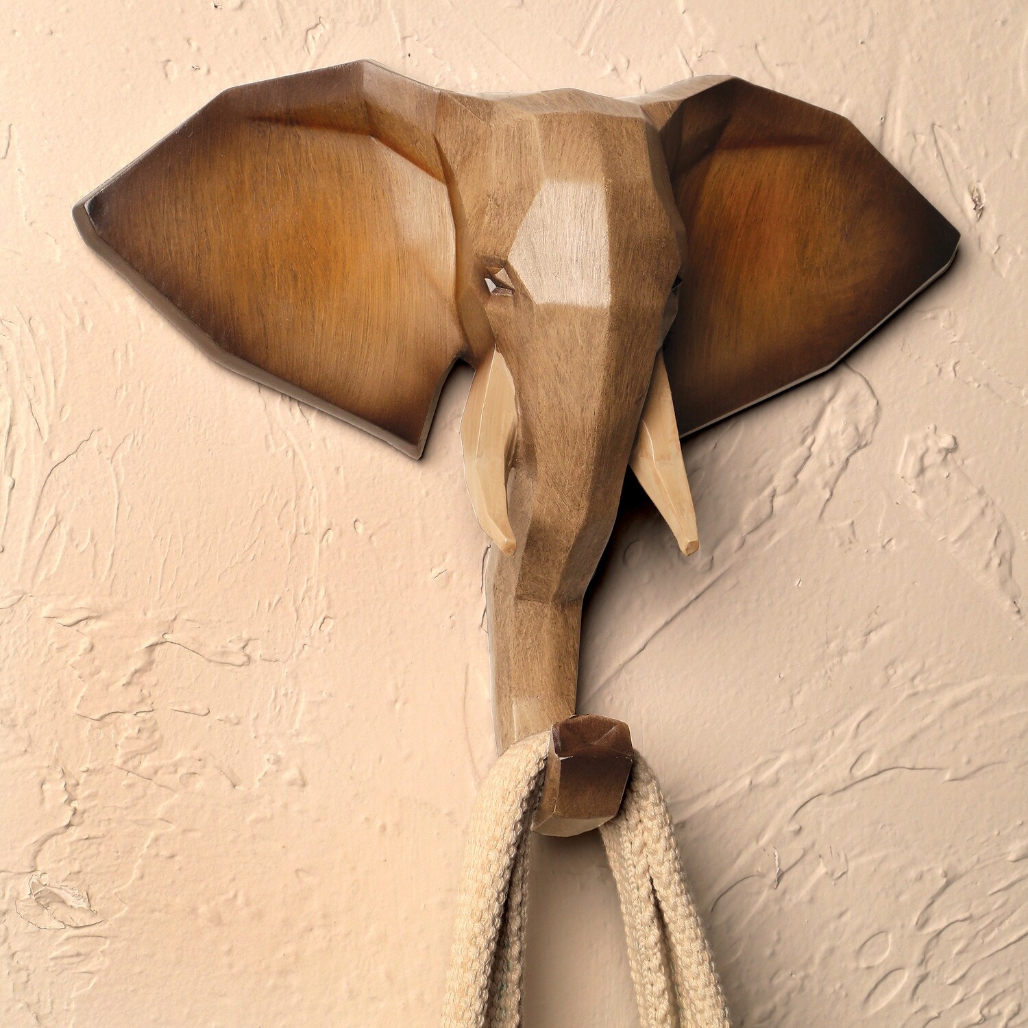 Shop Manual Woodworkers Weavers Elephant Wall Hook Wood Look