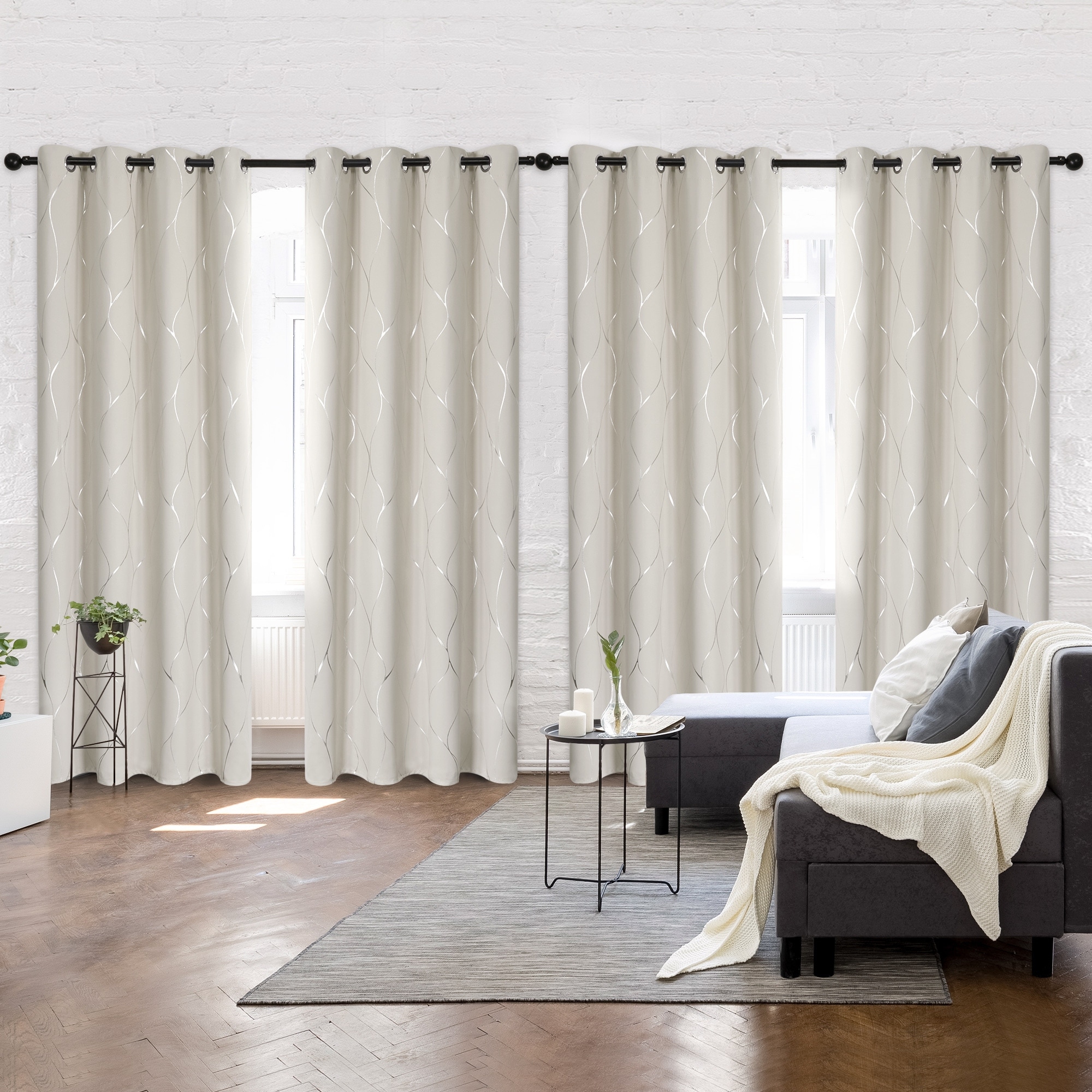 4 panel curtains hot sale