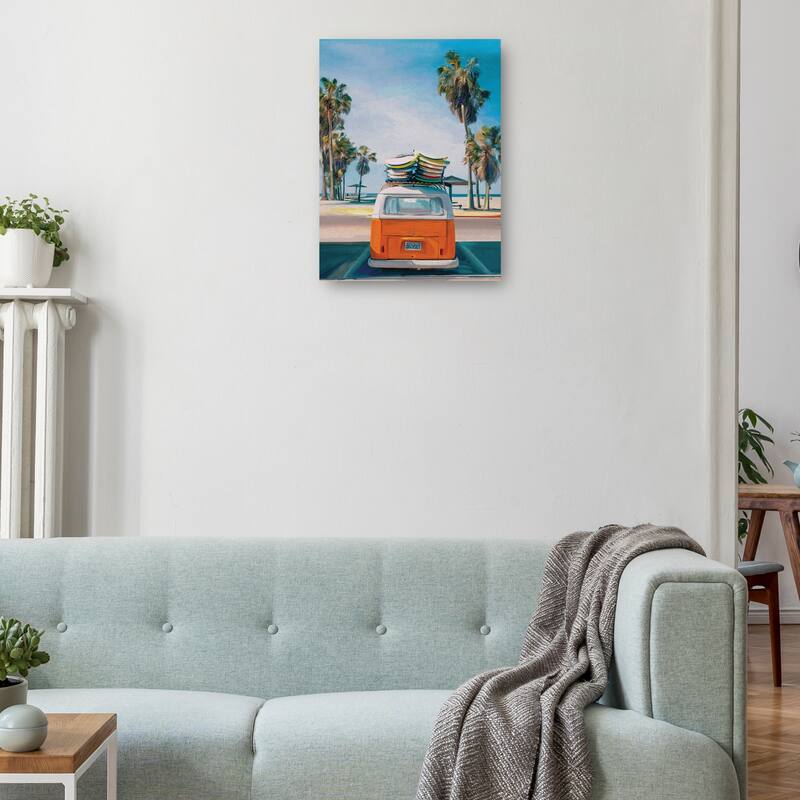 Retro Beach Day II By Studio Arts Canvas Art Print