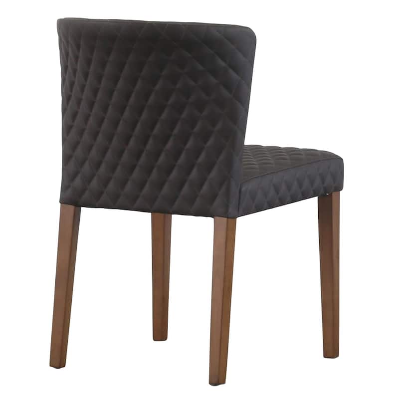 NPD Furniture Albie Diamond Stitching Faux Leather Dining Chair (Set of 2)