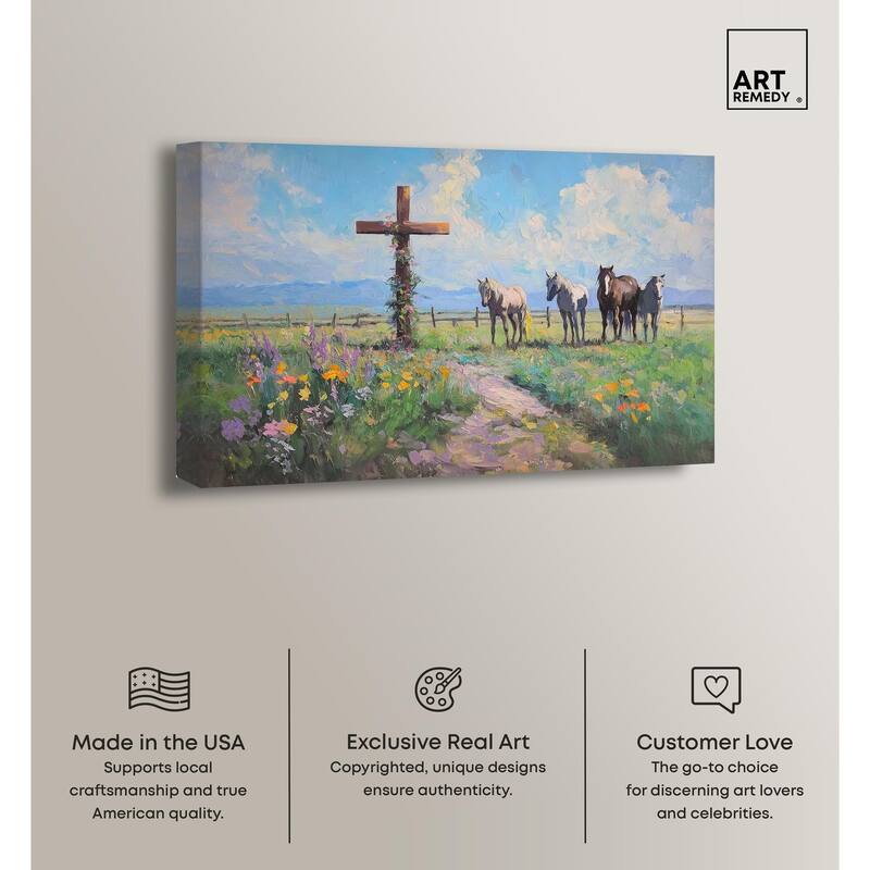 Faithful Pasture Canvas by Art Remedy, Gallery Wrapped