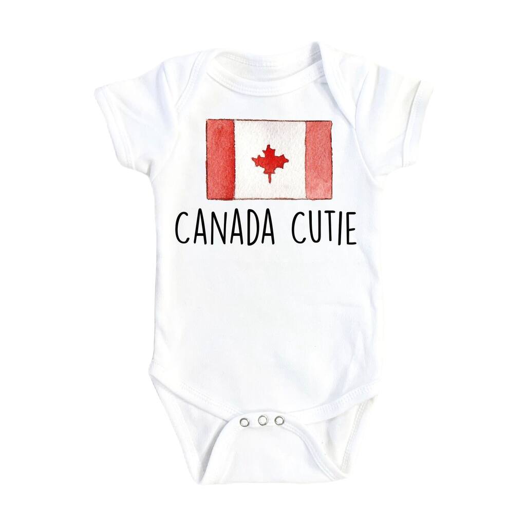 Canadian Cutie - Baby Boy Girl Clothes Infant Bodysuit Funny Cute Newborn