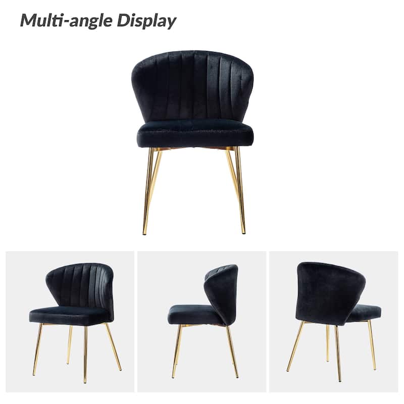 Aruna Accent Chair with Metal Legs 20''W X 19.5 ''D X 29''H by HULALA HOME