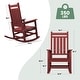 preview thumbnail 101 of 110, Modern High-Back Rocking Adirondack Chair All Weather