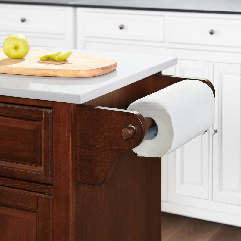 Crosley Lafayette Granite Top Full-size Solid Hardwood Kitchen Island - 51.5"W x 18"D x 36"H