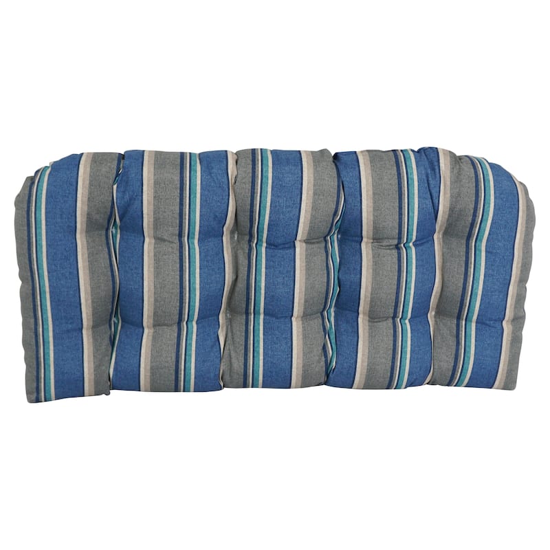 42-inch Rounded Back Tufted Outdoor Loveseat/Bench Cushion