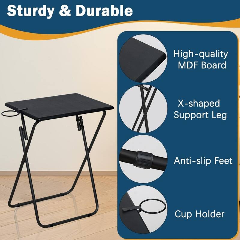Tv Trays Set of 2 - 19.3"D x 15.4"W x 26"H
