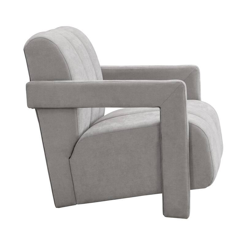 Polyester Modern Minimalist Armchairs Set of 2 with L-Shaped Armrests, Thick Cushioning, and Durable Fabric