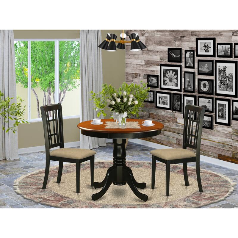 Dining Table Set with Chairs - Wood Dining Room Furniture for 4