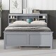 preview thumbnail 6 of 22, Full Platform Bed w/ Storage Headboard, USB, Trundle and 3 Drawers