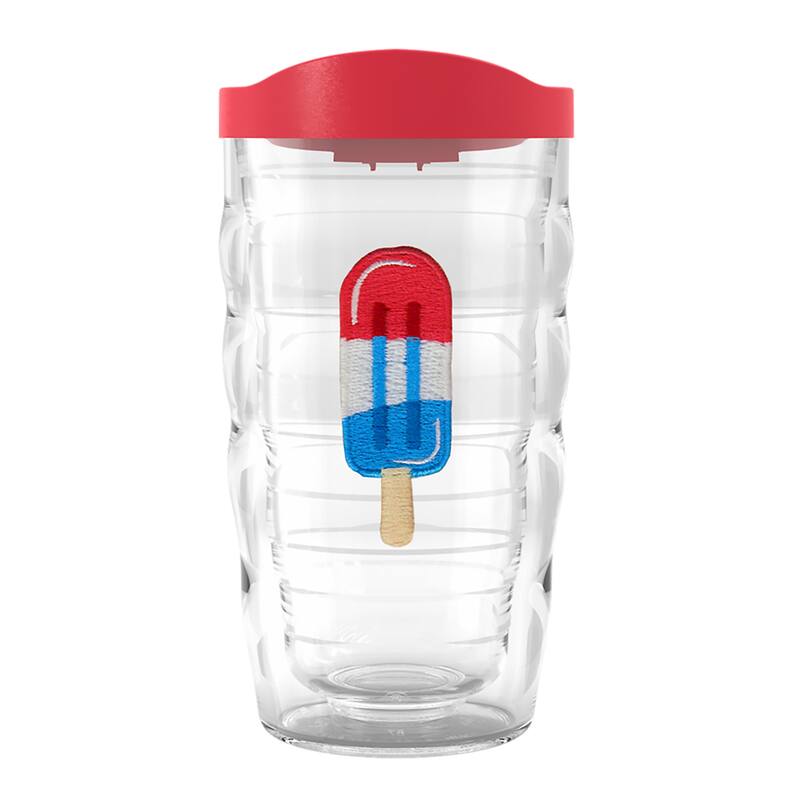 Tervis Ice Popsicle Collection Made in USA Double Walled Insulated Travel Tumbler, Bomb Pop - 10oz Wavy - 10oz Wavy