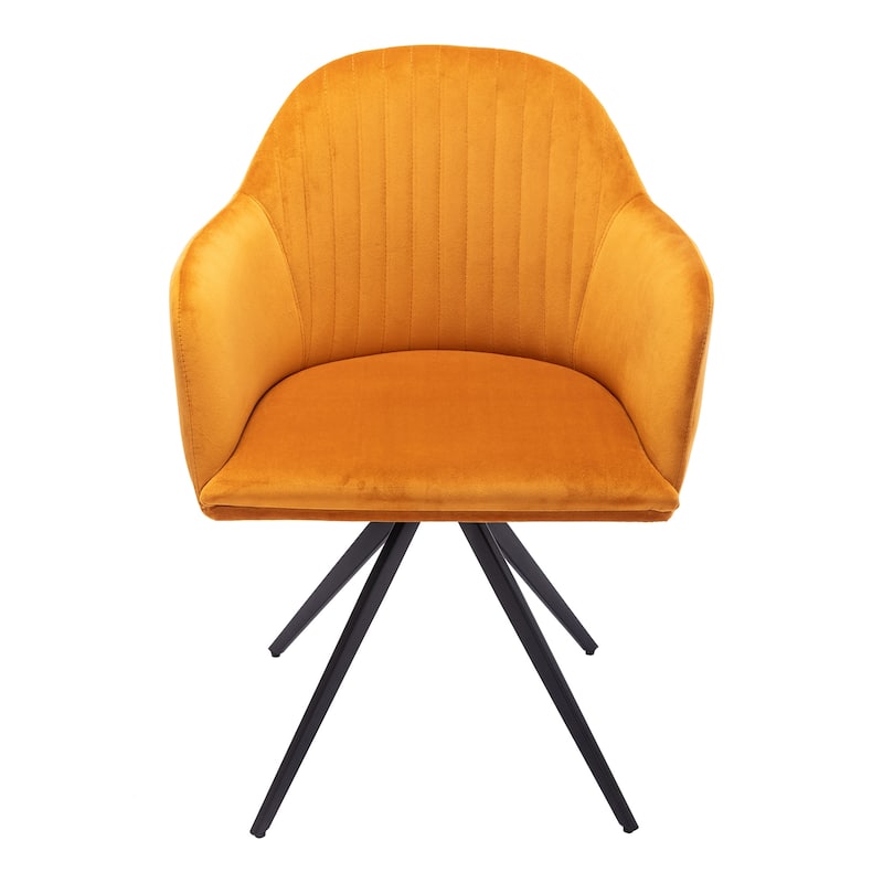 Rowe Swivel Arm Velvet Chair