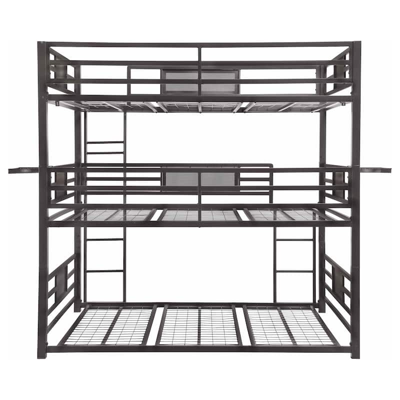 Rogen Dark Bronze Metal Frame Triple Bunk Bed