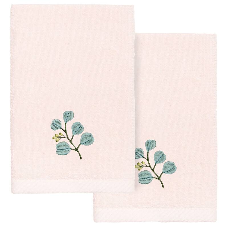 Authentic Hotel and Spa Turkish Cotton Botanica 2 PC Towel Set - Blush