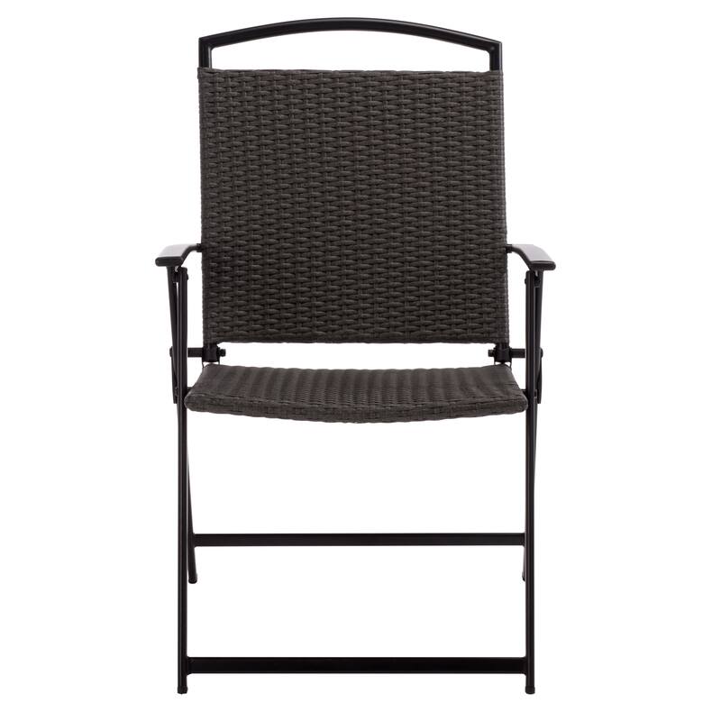 SAFAVIEH Outdoor Living Dory Folding Chair (Set of 2) - 25"W x 23"D x 36"H