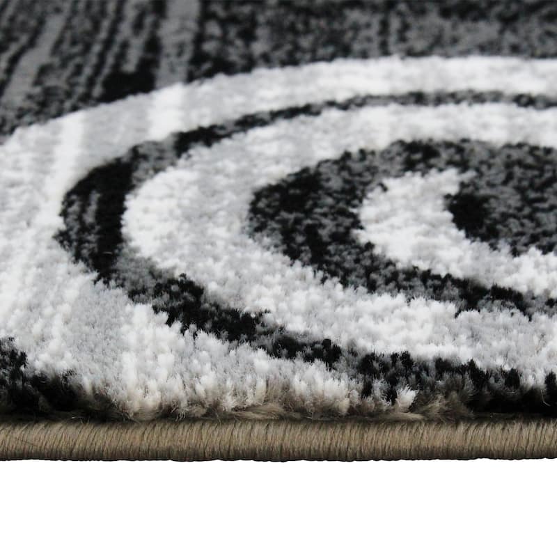 Modern Swirl Design Olefin Area Rug