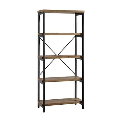 Norcross Solid Wood Bookcase, Hickory