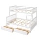 preview thumbnail 25 of 71, Modren Twin Over Full Functional Bunk Bed With Ladders and Two Storage Drawers