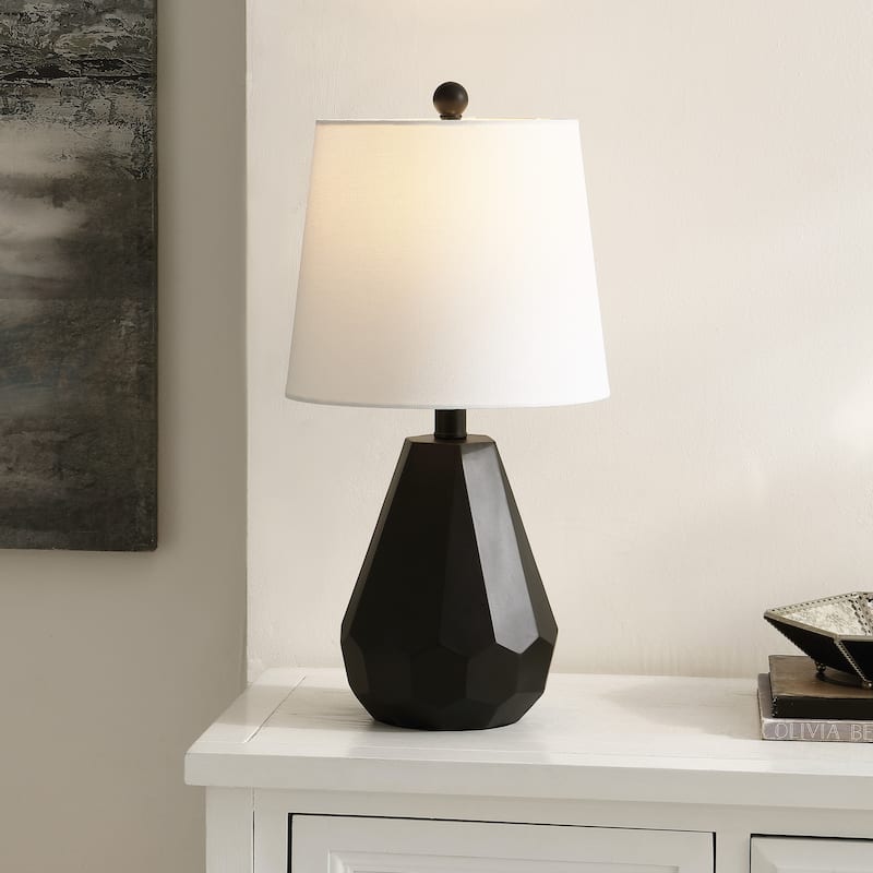 SAFAVIEH Lighting Bernhild 20" Modern & Contemporary Table Lamp - 10" W x 10" D x 20" H - 10Wx10Dx20H