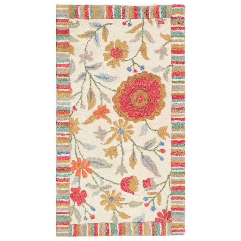 SAFAVIEH Handmade Jardin Hiske Country Floral Wool Rug