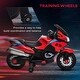 preview thumbnail 2 of 5, Red 12V Kids Motorcycle with Training Wheels, 3.7 MPH, Ages 3-8