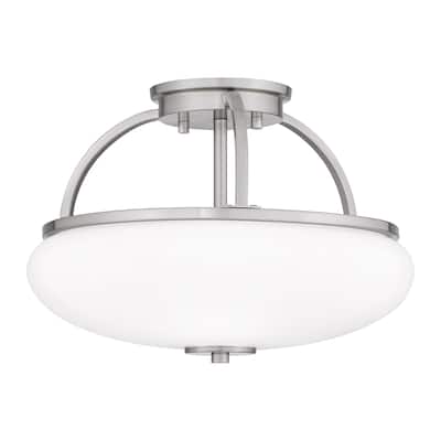 Easton 3-Light Brushed Nickel Semi-Flush Mount