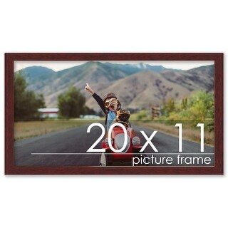 20x11 Traditional Walnut Complete Wood Picture Frame with UV Acrylic ...