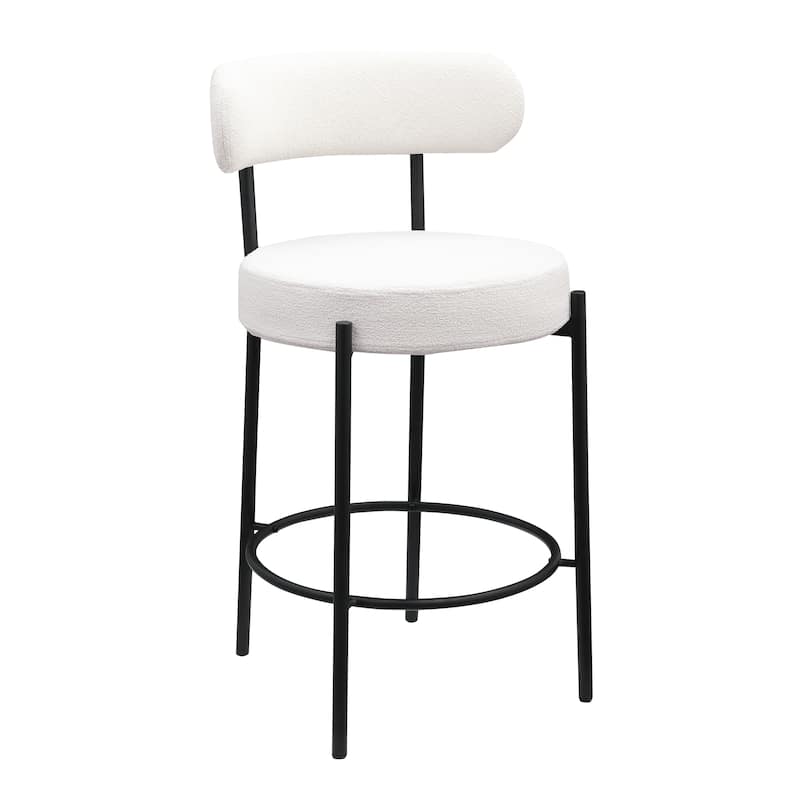 Modern Sherpa Counter Height Stools Set Of 2