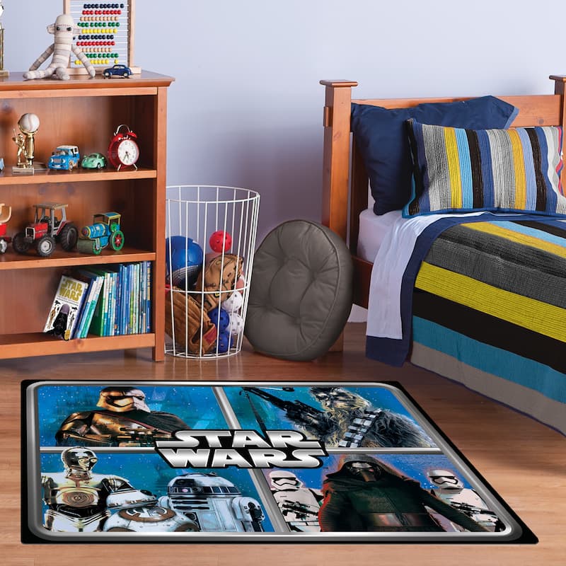 Licensed Disney Star Wars Character Youth Digital Printed Indoor Area Rugs, 3'4" x 5'4"