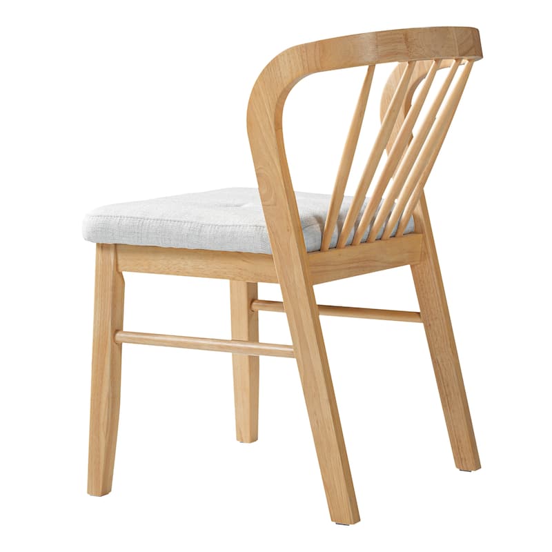 Christopher Knight Home - Alden Mid-Century Modern Wood Dining Chairs with Upholstered Seat & Windsor-Style Backrest, Set of 2