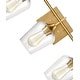 preview thumbnail 9 of 18, Monaco Farmhouse Bathroom Vanity Lights 3-Light Clear Glass Wall Sconces